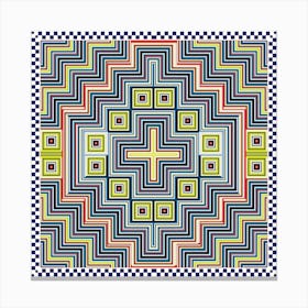 Mid Century Kaleidoscope Art Canvas Print