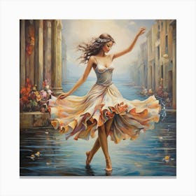 Dancer In Water 1 Canvas Print