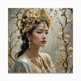 Beautiful Angel Like Face Of Women Canvas Print