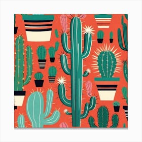 Cactus Pattern 9 Canvas Print