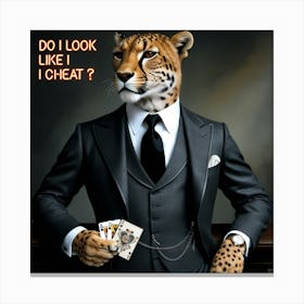 Poker - cheetah Canvas Print