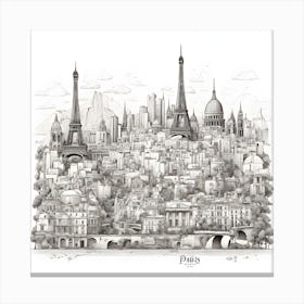 Paris Skyline Canvas Print