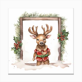 Reindeer Frame Canvas Print