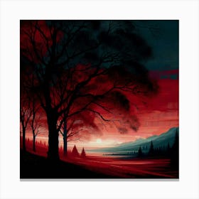 Red Sunset 3 Canvas Print