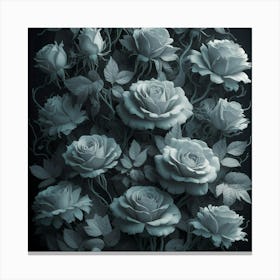 Roses In The Dark 5 Canvas Print