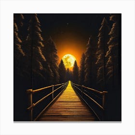 Full Moon Bridge Canvas Print