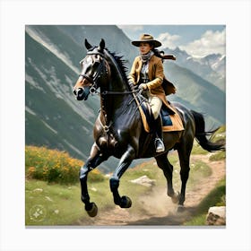 Horse rider Canvas Print