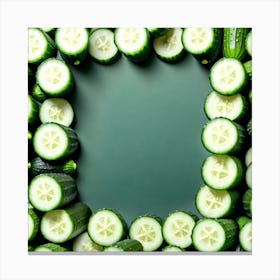 Cucumbers In A Frame 1 Canvas Print