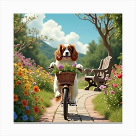 Flux Dev A Young Cavalier King Charles Spaniel With A Gentle E 1 Canvas Print