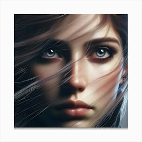 Girl With Blue Eyes Canvas Print