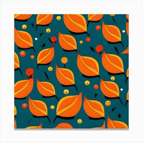 Abstract Leaf Pattern Canvas Print