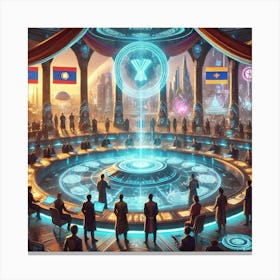 Cooperation Over Conquest Canvas Print