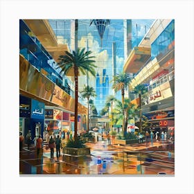 Shopping Mall In Dubai Canvas Print