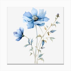 Blue Flowers 5 Canvas Print