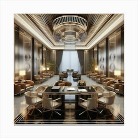 Luxury Hotel Lobby Canvas Print