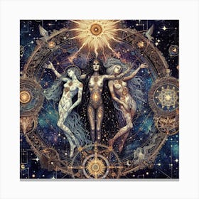 Three Goddesses 1 Canvas Print