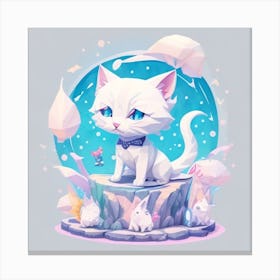 White Cat Canvas Print