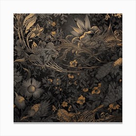 Gold And Black Canvas Print