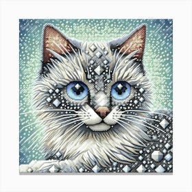 Snow Cat Canvas Print