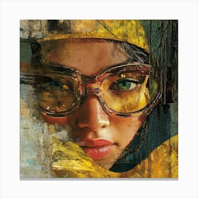 Woman In Glasses 2 Canvas Print