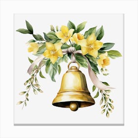 Bell With Yellow Flowers 1 Canvas Print