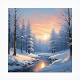 Serene Winter Scene Canvas Print