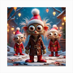 Christmas Trolls 3 Canvas Print