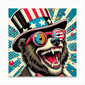 Patriotic Bear Canvas Print