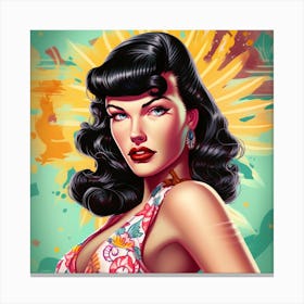 Pin Up Girl 2 Canvas Print