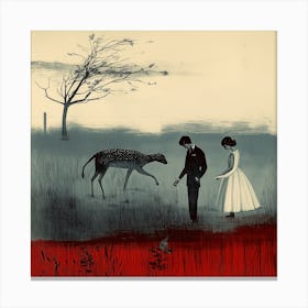 Couple With A Dog I Canvas Print