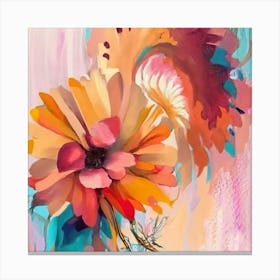 Abstract Flower Painting Canvas Print