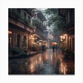 Rainy Street Canvas Print
