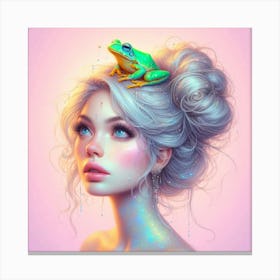 Frog Girl Canvas Print