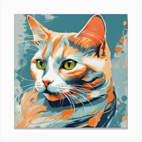 Cat Painting Canvas Print