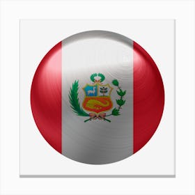 Peru Flag Country Symbol Nation Canvas Print