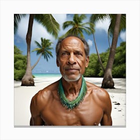 Man On The Beach Canvas Print