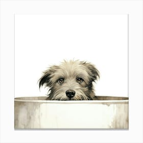 Dog In A Cup Canvas Print