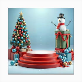 Festive Holiday Stage Canvas Print