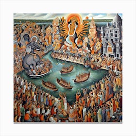 Durga Immersion 3 Canvas Print