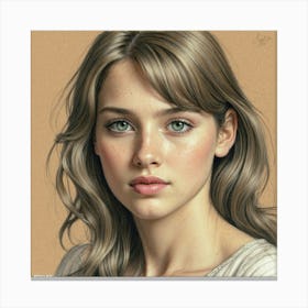 Portrait Of A Young Woman 7 Canvas Print