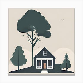 House In The Woods 3 Canvas Print