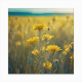 Field Of Yellow Flowers 25 Canvas Print