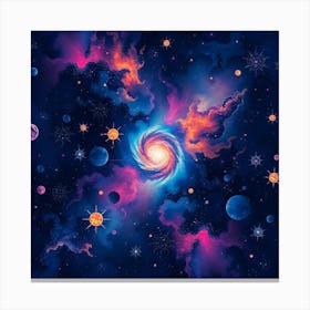 Galaxy Space Background Toile