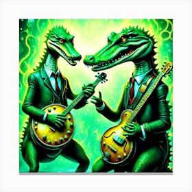 Alligators And Guitars Canvas Print