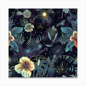 Seamless Tropical Pattern 1 Canvas Print