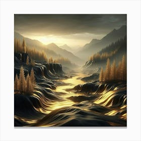 Golden River Canvas Print