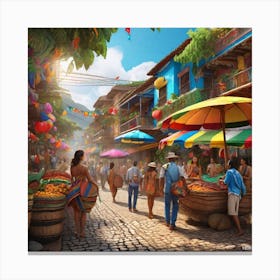 Street Market 2 Canvas Print