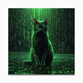 A Sitting Cat Canvas Print