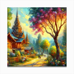 Thai Village Canvas Print