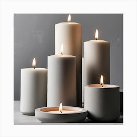 Group Of Candles Canvas Print